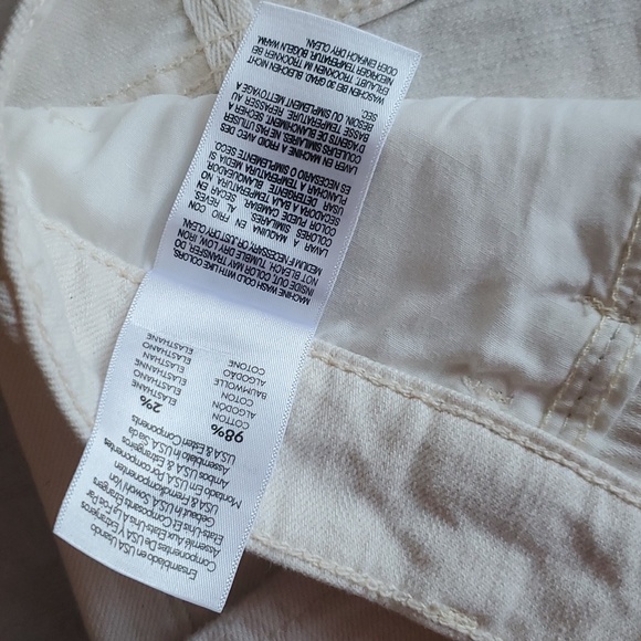 MOTHER CREAM WHITE ACT NATURAL THE HUSTLER ROLLER HEELS HIGH WAISTED JEA… - Picture 8 of 16